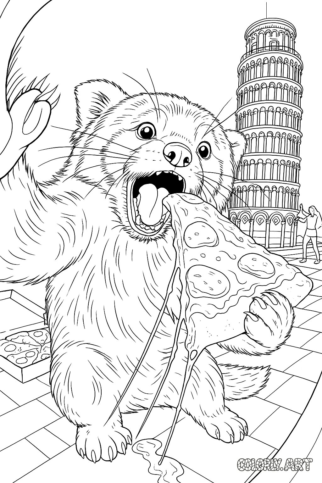 Otter Eating Pizza
